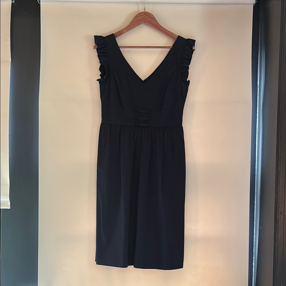 Elizabeth McKay Black Embellished Sheath Midi Dress
